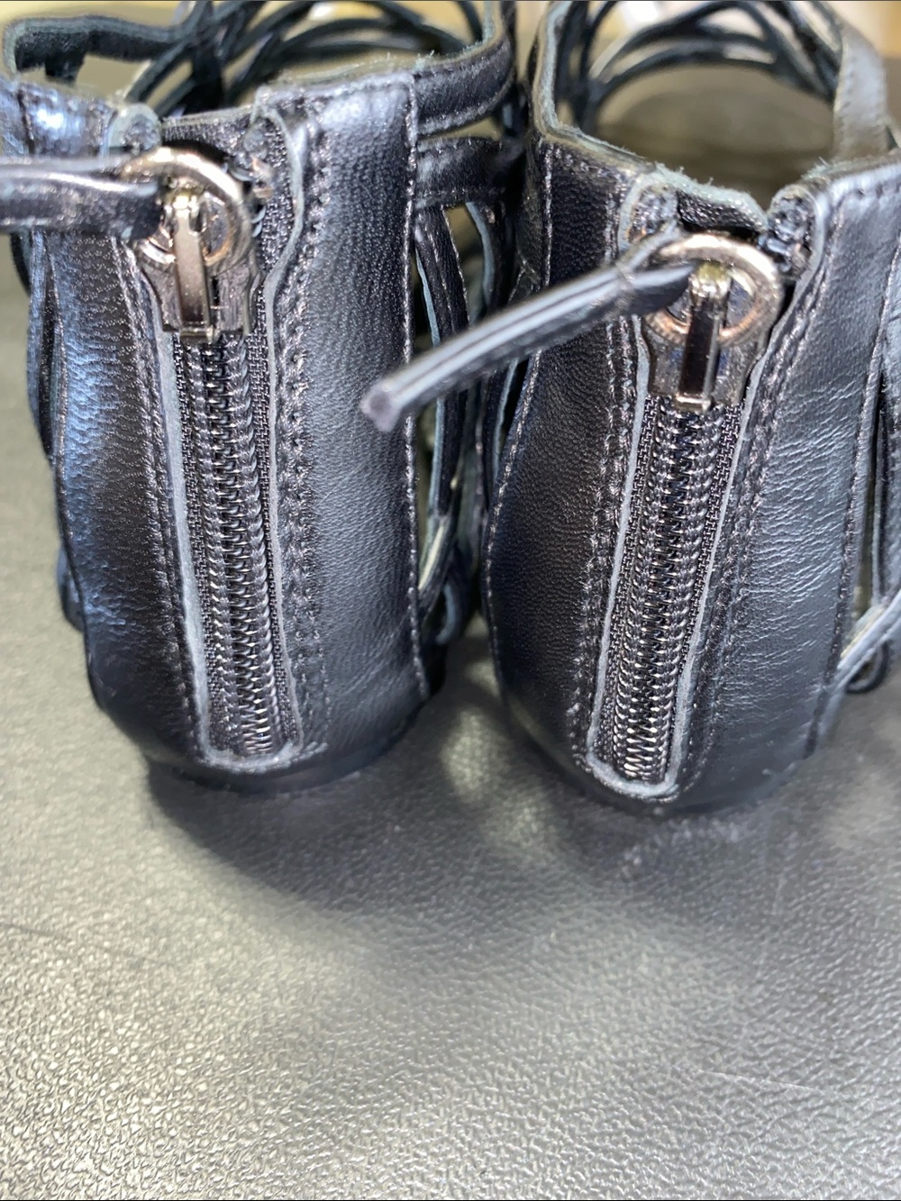 Simone Castelletti • Made in Italy • Black • Leather • Cage Sandal • Size 9 - Picture 5 of 7